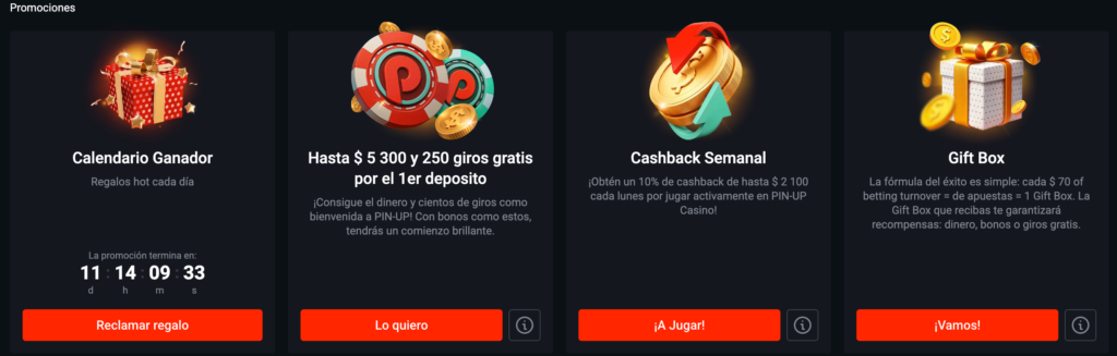 PIN UP Casino Bono